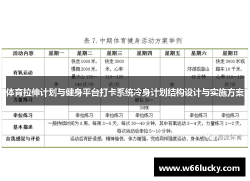 体育拉伸计划与健身平台打卡系统冷身计划结构设计与实施方案
